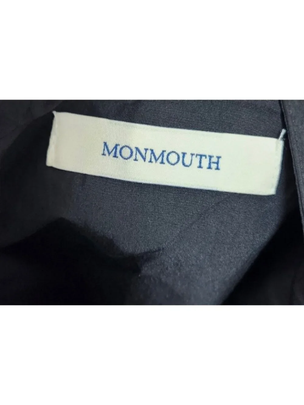 Monmouth Black Sheer Layered Midi Dress Side Tie Spaghetti Strap Minimalist S - Picture 6 of 9